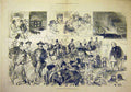 Original Old Antique Print 1879 Mid-Lothian Gladstone Sketches Farmers People