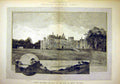 Original Old Antique Print 1894 English Homes Mount Edcumbe Montbard Building