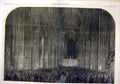Old Antique Print 1861 Westminster Abbey Special-Service Building Church 19th