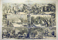 Original Old Antique Print 1862 Pantomimes Burlesques Theatre Sketches 19th