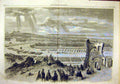 Original Old Antique Print 1860 Review Rifle Volunteers Halswell Edinburgh 19th