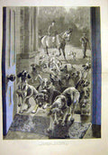 Old Antique Print 1887 Foxhounds House Pursuit Visitors Dogs Animal Hunt 19th