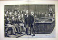 Original Old Antique Print 1880 Arrest Bradlaugh House Commons 19th
