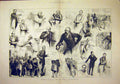 Original Old Antique Print 1884 Sketches House Lords Debates Franchise Bill