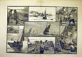 Original Old Antique Print 1883 Shrimping Thames River-Mouth Fishing Victorian