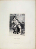 Original Old Antique Print The Smoker Steel Engraved By Meissonier C1877 19th