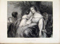 Old Antique Print Jephthah'S Daughter Steel Engraving By Julius Schrader