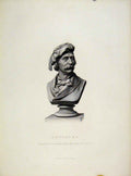 Original Old Antique Print Portrait Engraved By Stodart Statue Foley Art