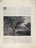 Original Old Antique Print Art Journal C1877 Work James Hart Engrave Victorian