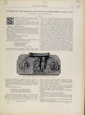 Original Old Antique Print Symbols Season Months Early Art Journal C1877 19th