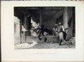 Original Old Antique Print Arab Caf∆ü Constantine C1874 Steel Engraving 19th
