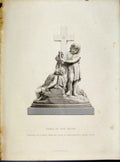 Original Old Antique Print Early At The Cross Engraving Roffe C1874 Art 19th