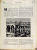 Original Old Antique Print Art Journal Picturesque Awrchitecture Italy C1874