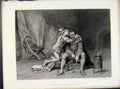 Original Old Antique Print Prince Arthur Hubert Fine Art C1873 Engraving 19th