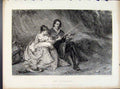Original Old Antique Print Wayfarers Fine Art Engraving By Graham C1873 19th