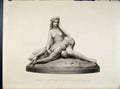 Original Old Antique Print Siren Drowned Leander Engraved Artlett C1873 19th