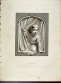 Original Old Antique Print Sunrise Engraved By Roffe Alto Relievo C1873 19th
