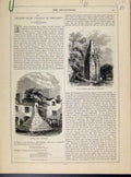 Original Old Antique Print Ancient Stone Crosses England Engravings Art Journal