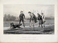 Original Old Antique Print Between School Hours Children Stilts C1876 Engraving