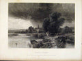 Original Old Antique Print Showery Weather Steel Engraving C1876 19th
