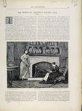 Original Old Antique Print Frederick Walker Fireside Right Way