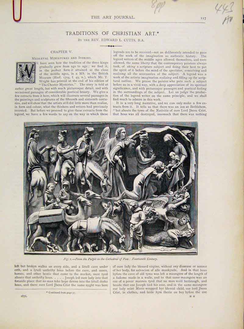 Original Old Antique Print Traditions Christian Art Fine Art