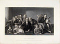 Original Old Antique Print Webster Engraving The Village Choir
