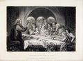 Original Old Antique Print Christiana At The House Gaius Engraved Plate