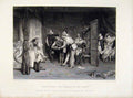Original Old Antique Print Christopher Sly Taming The Shrew Engraved Plate Art