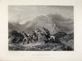 Original Old Antique Print Height Ambition Engraved Plate By Thompson