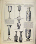 Original Old Antique Print Exposition Industrial Art Brussles Art Union C1847