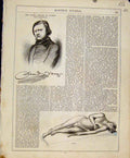 Original Old Antique Print David Dangers Portrait Artist Art Union C1847 19th