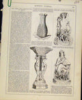 Original Old Antique Print Terra Cotta Manufactures France C1847 Art Union 19th