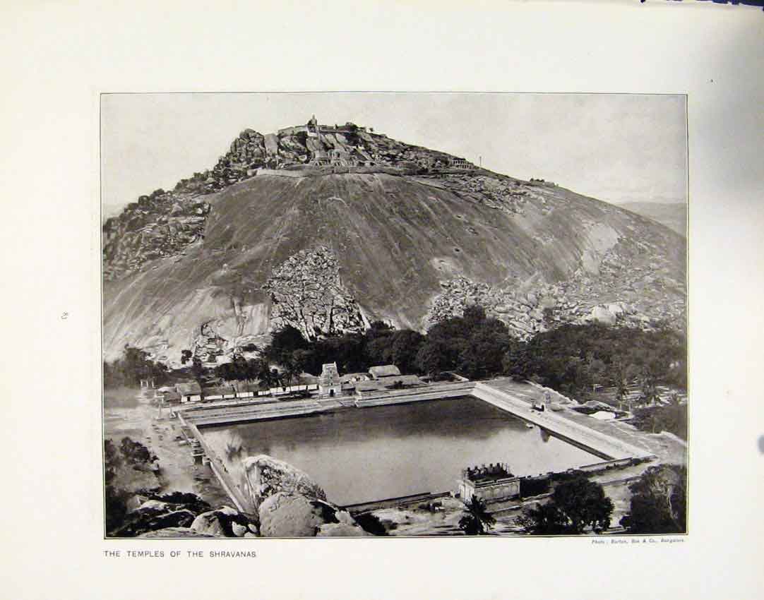 Original Old Antique Print Temples Shravanas Chruch Bonsecour Montreal Photos