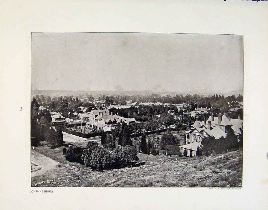 Old Antique Print Johannesburg Gibraltar Victoria British Columbia Photo