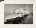 Original Old Antique Print Breakwater Colombo Work Great English Railway Photo
