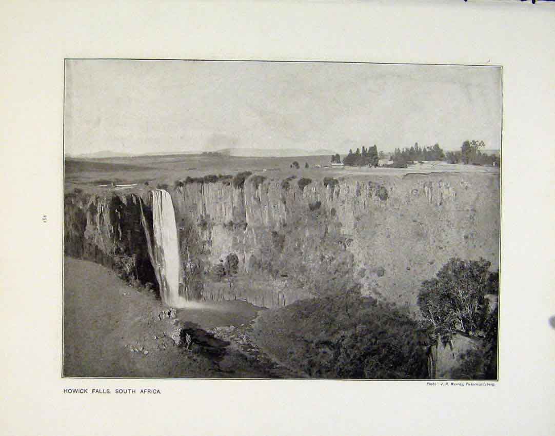 Old Antique Print Howick Falls South Africa Niagara Fine Art Photographs