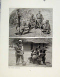 Old Antique Print Two African Ceremonies Burning Ghat Benares Photo Art