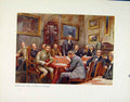Original Old Antique Print Signing Treaty Peace Pretoria Color Plate 18th