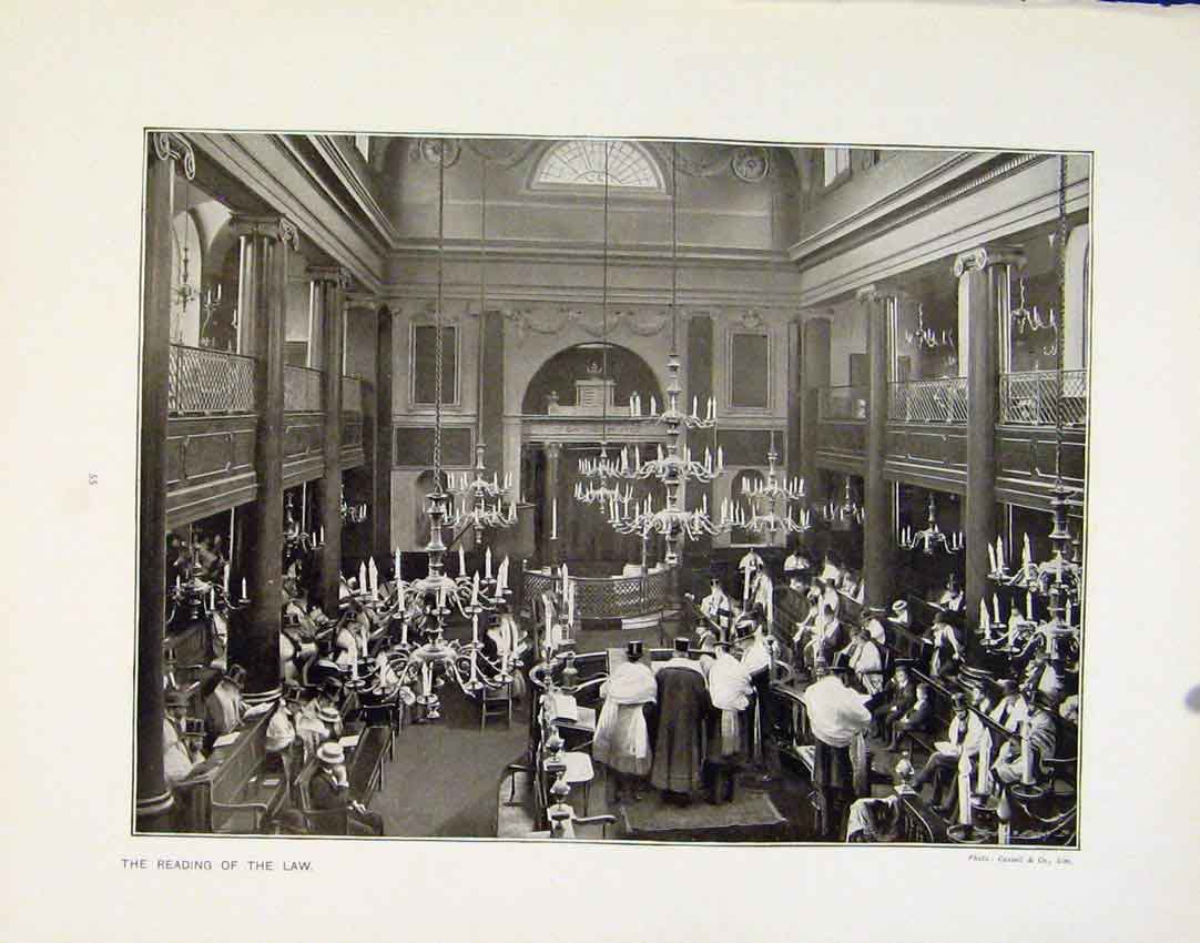 Original Old Antique Print Reading Law Enthronement Bishop Winchester Photo