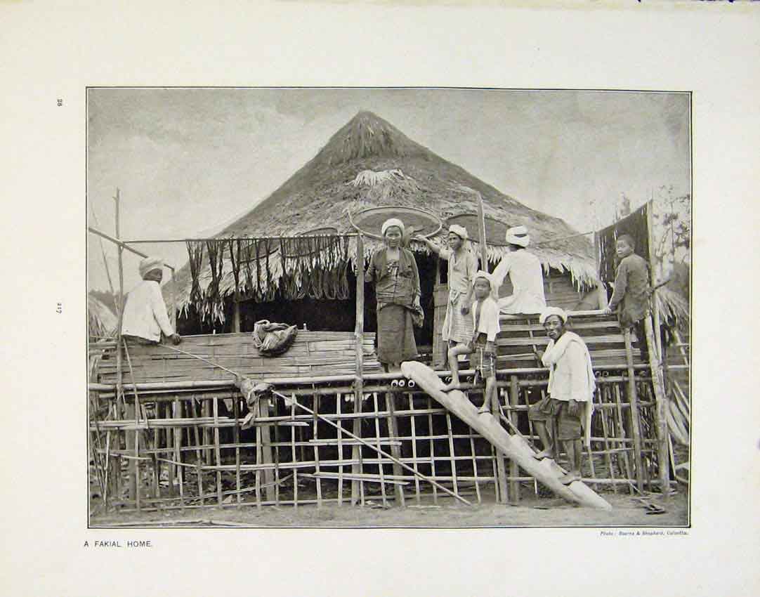Old Antique Print Fakial Home Monkey Barges Grand Junction Canal Photo 18th