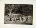 Old Antique Print Austalian Corroboree Tobogganing Banadian Scene Photo