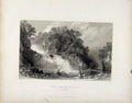 Original Old Antique Print Corra Lynn Clyde River Lanarshire Scotland