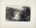 Original Old Antique Print Stonebyres Third Fall Clyde Scotland Art