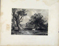 Original Old Antique Print Fine Art Scene Cadyow Park Scotland 1839 Victorian