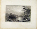 Original Old Antique Print Loch An Eilan Invernesshire Scotlad 1839 Victorian
