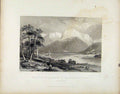 Original Old Antique Print C1839 Scotland Ben Nevis Entrance Caledonian Canal