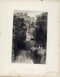 Original Old Antique Print Bracklin Bridge Callendar Perthshire Scotalnd C1839