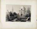 Original Old Antique Print Mausoleum Burns Dumfries Scotland C1839 Victorian