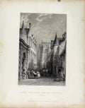 Old Antique Print Castle Wind Mars Work Cathedral Stirling Scotland C1839 19th
